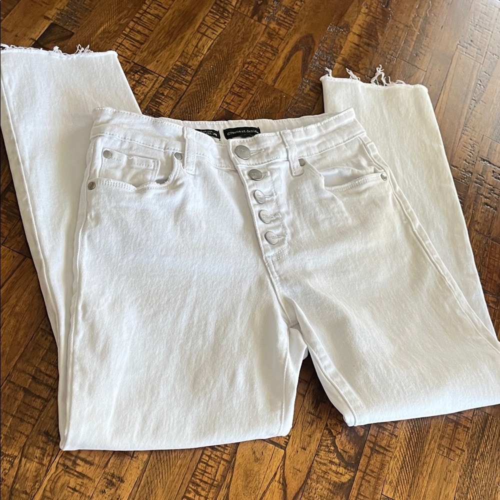 Greene St. Denim- White Straight Leg Jeans